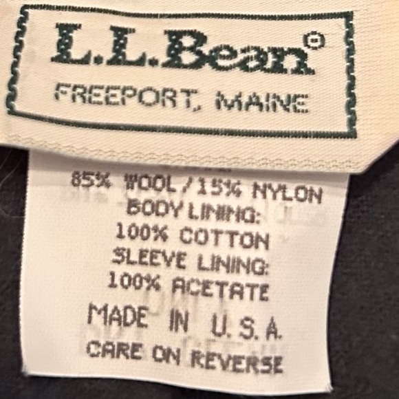 Vintage L.L. Bean Wool Zip-Up Field Jacket - Women’s Small - Picture 5 of 7
